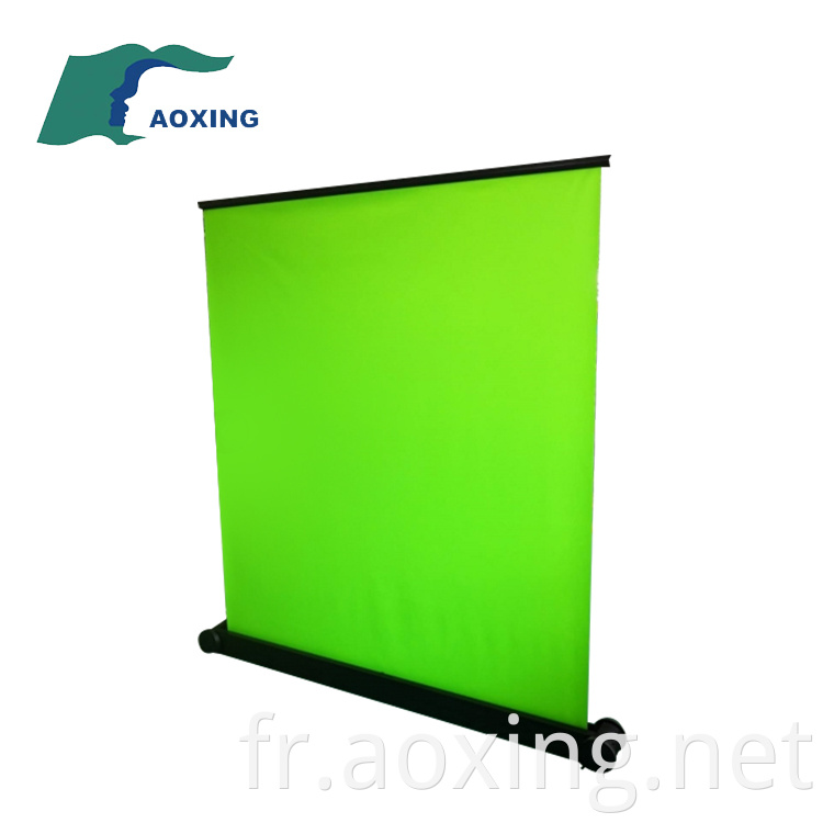 Aluminium de luxe Portable Polable Mobile Green Screen 150 x 180 cm pour l'arrière-plan ou le jeu ou le streaming en direct